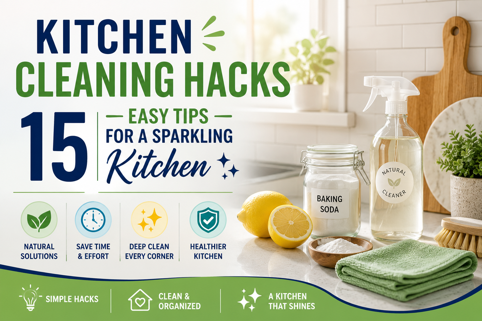 Kitchen Cleaning Hacks: 15 Easy Tips for a Sparkling Kitchen